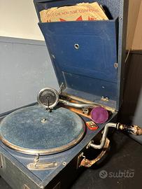 Grammofono d'epoca a valigia Telefunken Made Germ