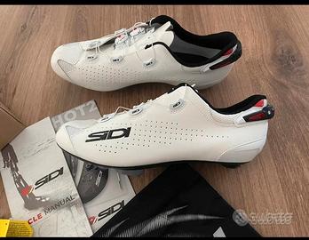 SIDI Scarpa Road Shoes Shot 2 White Black 45