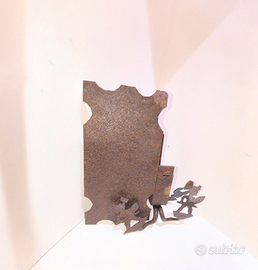 Antico autentico pezzo di carretto siciliano in fe