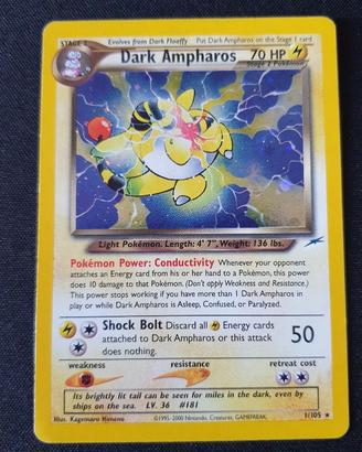 Dark Ampharos (NDE 1) holo eng neo destiny