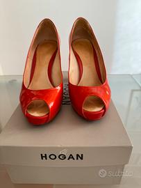 Open toe hogan arancio