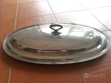 Vassoio da portata pesciera con coperchio vintage