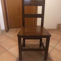 4 Sedie in legno massello