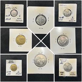 Lotto 7 Monete Rare Israele + Persia (Iran)
