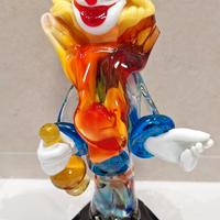 Pagliaccio Clown in vetro di Murano