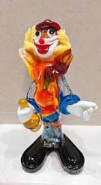Pagliaccio Clown in vetro di Murano
