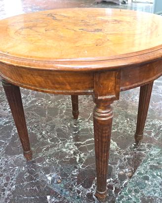 Tavolino Antico in radica di noce 50x50
