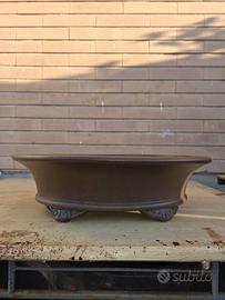 vaso bonsai ovale in gres