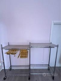 Scaffali con Appendiabiti Modulari – Alluminio