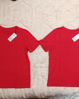 2 magliette rosse OVS essentials donna XL – nuove