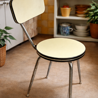 Sedia vintage anni 60 formica giallina