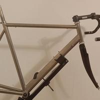 kit telaio nevi in titanio 56x55 forcella Carbonio