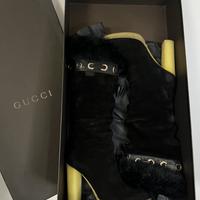 Stivali gucci nero pellicia pelle 36