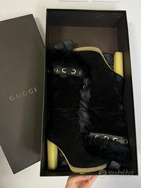Stivali gucci nero pellicia pelle 36