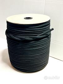 Rotolo di corda elastica nera da 9,5 mm per  200 m