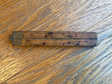 RIGHELLO PIEGHEVOLE METRO INGLESE anni 60 vintage