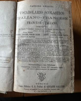 Dizionari/vocabolari antichi e vecchi