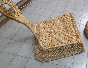 sedia a dondolo ikea intrecciata 