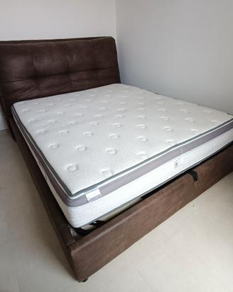 Letto matrimoniale contenitore + materasso Memory