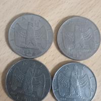 lotto 4 monete 1 lira 1942