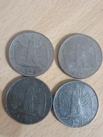 lotto 4 monete 1 lira 1942