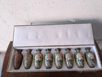 Vasi cinesi Cloisonne',serie da 8.
