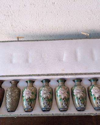 Vasi cinesi Cloisonne',serie da 8.