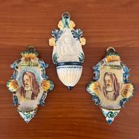 Set acquasantiere da parete vintage