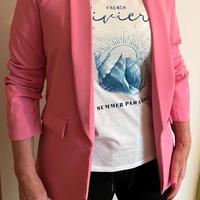 Blazer rosa elegante Anna Dani – taglia unica