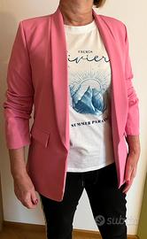 Blazer rosa elegante Anna Dani – taglia unica