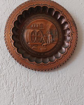 Piatto decorativo in rame 