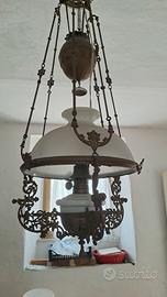 Splendido Lampadario Antico originale Saliscendi 