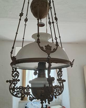 Splendido Lampadario Antico originale Saliscendi 