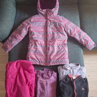 completo sci montagna bambina 10-11 anni 