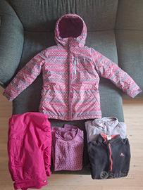 completo sci montagna bambina 10-11 anni 