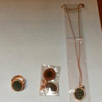 Collana orecchino anello in argento 925%