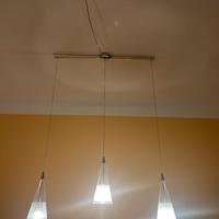 Lampada tre coni  vetro sospensione
