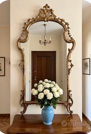Specchiera legno stile rococò 150x83 come nuova