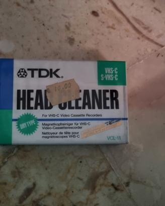 2196NN-TDK Head Cleaner VHS-C S-VHS-C Nuovo