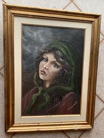 COPPIA DI QUADRI - DONNA RICCA E DONNA POVERA