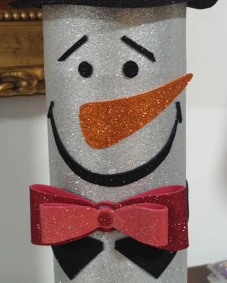 decorazioni natalizie artigianali pupazzo di neve