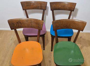 Sedie legno colorate