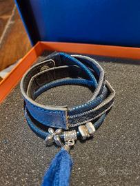 Bracciale doppio giro blu