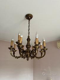 Lampadario bronzo