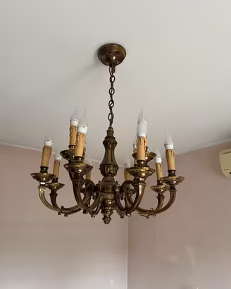 Lampadario bronzo