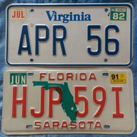 Targa Auto Virginia e Florida U.S.A.