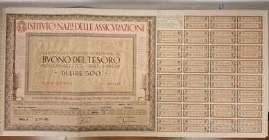 Buono del Tesoro Novennale 1941