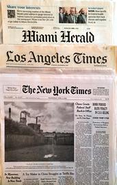 Tre quotidiani USA-NY Times,LA Times,Miami Herald