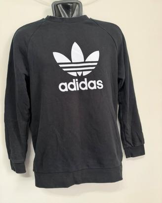 Adidas  felpa nera trefoil grande M vintage