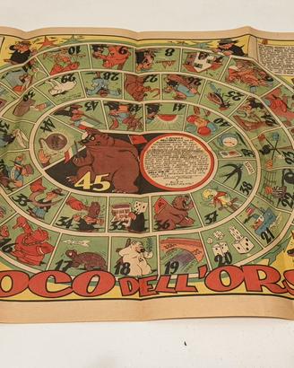 Raro Tabellone Gioco dell'OrsoBenito Jacovitti ‘48